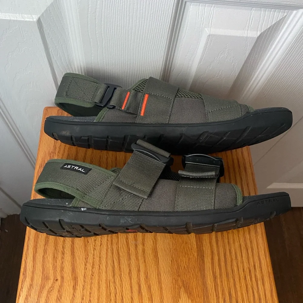 Astral Dark Green PDF Gorpcore Summer Water Hiking Sandals SZ‎ 12